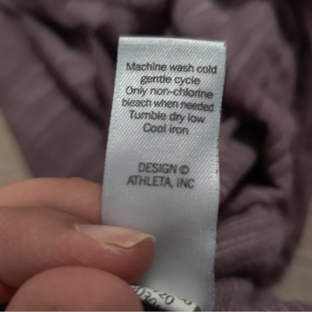 Athleta Avenues Blouson Dress Ruched Long Sleeve Beyond Soft Heathered violet - Picture 6 of 9